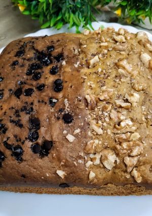 A picture of Whole Wheat Chocovanilla Banana Cake.