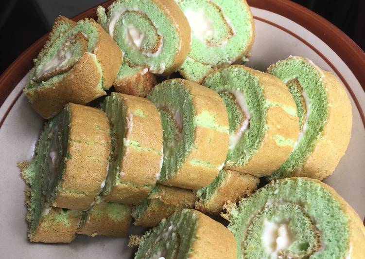 Bolu gulung matcha