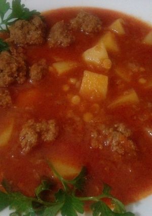عکسی از دستور خوراک گوشت قلقلی