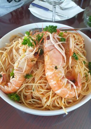 A picture of The Delights of Chalkida (Shrimp Spaghetti) 🦐🦐.