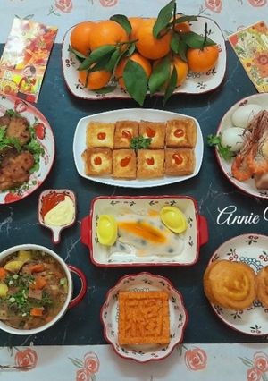 Hình của món Mâm cỗ cúng ông Táo.