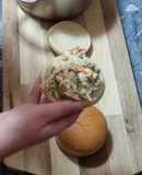 Sándwich de pollo con verduras 😋