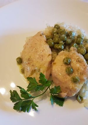 Zöldborsós csirkemell recept fotója