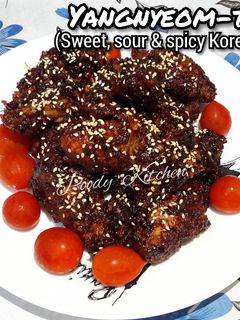 Foto resep Yangnyeom Tongdak (Sweet, sour & spicy Korean fried chicken)