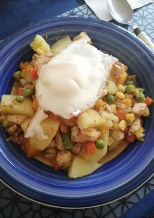 Una foto de Charquicán con pollo