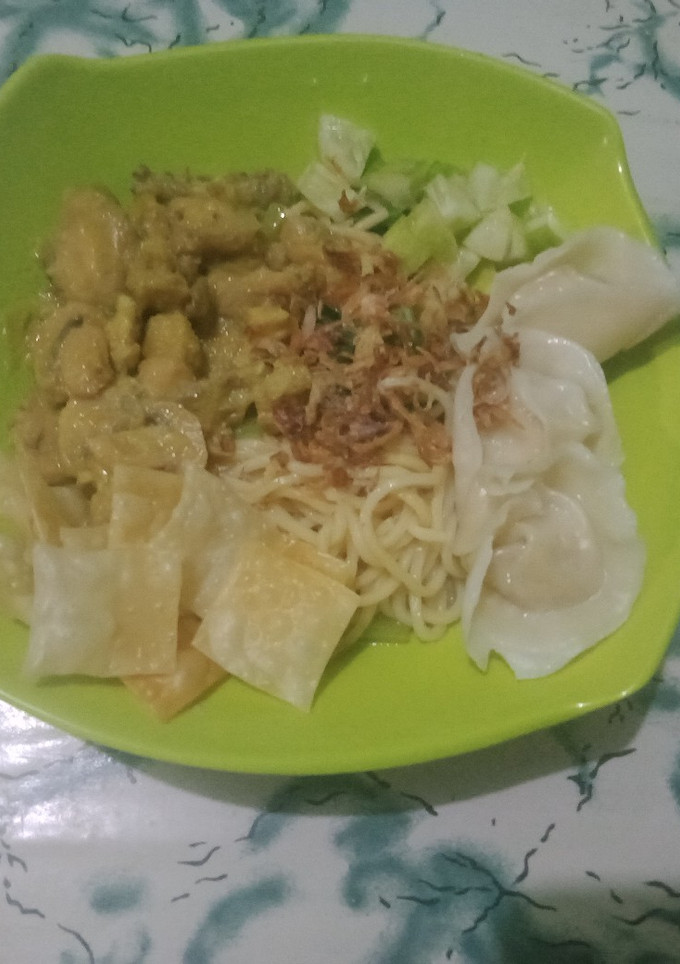 Foto resep Mie ayam jamur dumpling