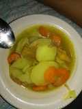 Sopa de papa y pasta