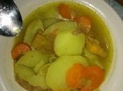 Una foto de sopa de caracoles