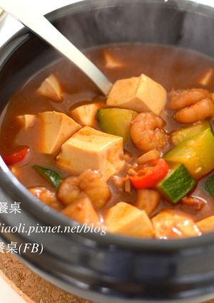 海鮮拌大醬湯，해물강된장찌개 by 韓國餐桌 的食譜成品照片