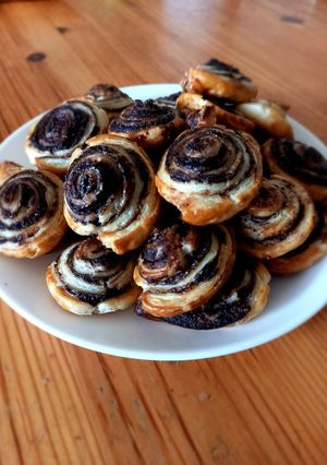Kakaóscsiga leveles tésztából recept fotója