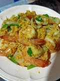 กุ้งผัดผงกะหรี่