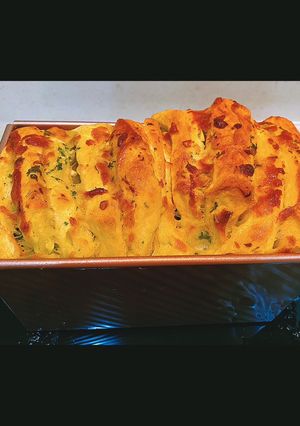 Hình của món Bánh mì bơ tỏi phô mai mozzarella.