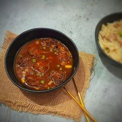 A picture of Cabbage Manchurian.