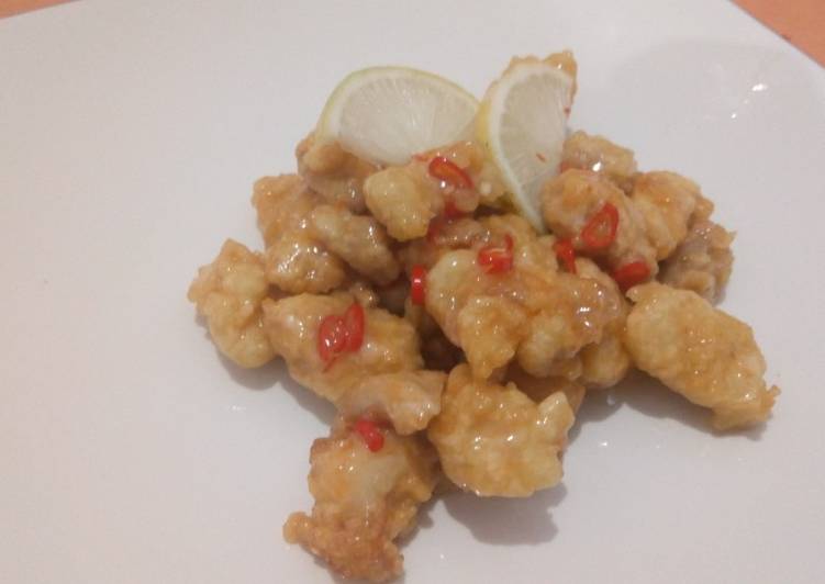 Bahan Chicken popcorn with lemon sauce | Cara Buat Chicken popcorn with lemon sauce Yang Sedap