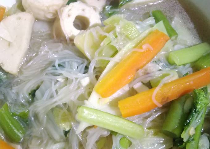 Yuk intip, Cara mudah buat Soup soun kuah fish cake yang sempurna