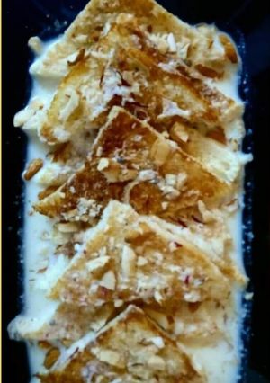 A picture of Shahi tukda.