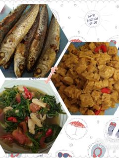 Foto resep Cah Kangkung Terasi dan Tumis Tempe Kecap