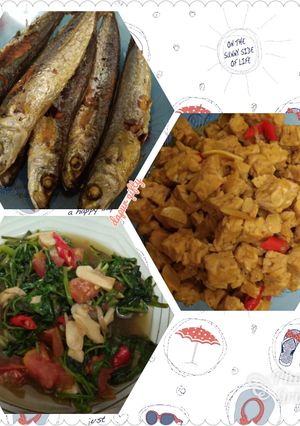 Foto resep Cah Kangkung Terasi dan Tumis Tempe Kecap