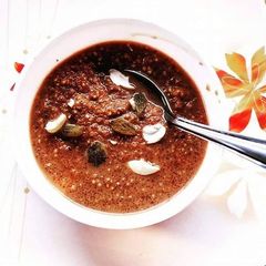 A picture of Broken Wheat-Jaggery Porridge.