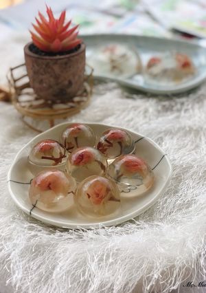 Hình của món Rau câu mochi giọt nước.