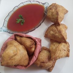 Aloo(potato) samosa A picture of Aloo(potato) samosa.