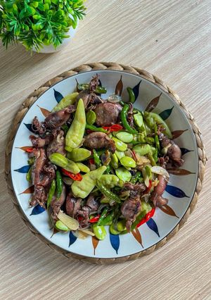 Foto resep Tumis cumi asin Pete pedas