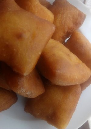 A picture of Turmeric coconut mandazis.
