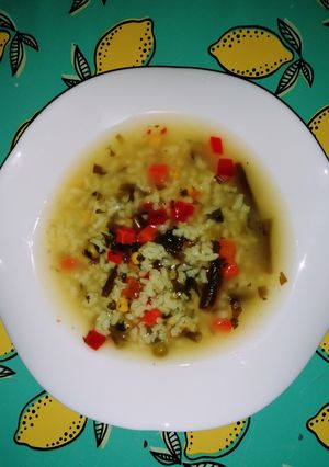 O poză a rețetei Ciorbă de legume cu orez.