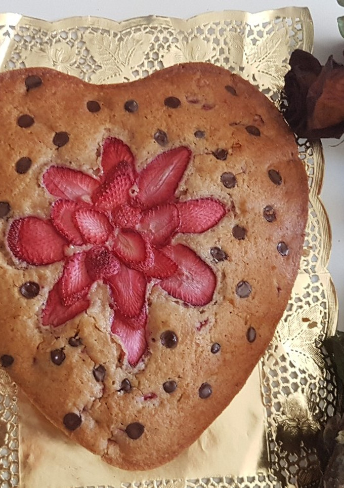Una foto de Bizcocho de fresas 🍓