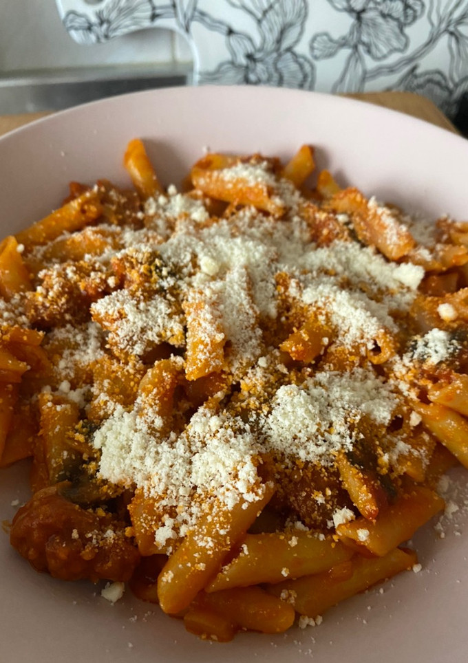 Una foto de Macarrones con chorizo