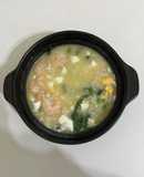 鹹蛋蝦仁粥（無油料理）