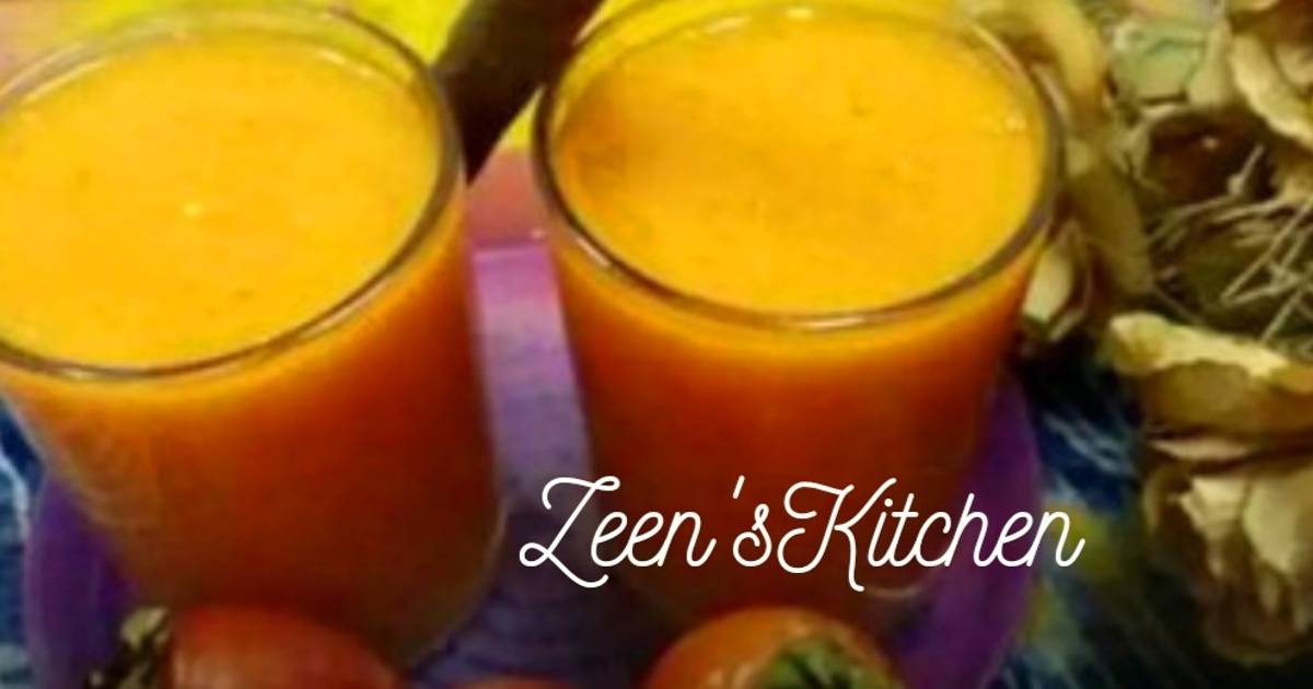 Persimmon and Orange Smoothie Recipe by ZMA - Cookpad