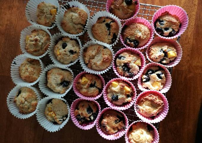 Recipe of Perfect Peach &amp; blueberry muffins healthy