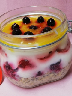 Egyéjszakás zabkása 🍓 recept fotója