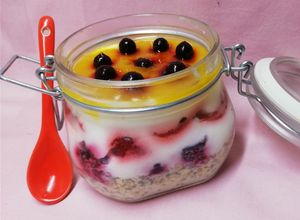 Egyéjszakás zabkása 🍓 recept fotója