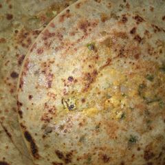 A picture of Paneer onion paratha.