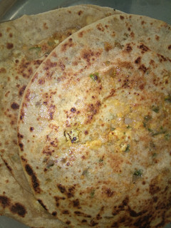 A picture of Paneer onion paratha.