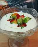Espuma de yogur con aroma de menta