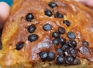 Una foto de Queque de Kéfir y Zanahorias con Chispas de Chocolate