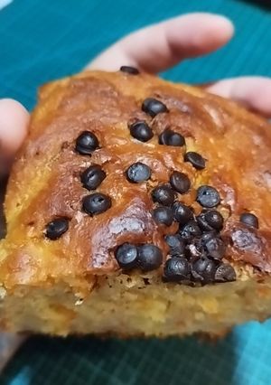 Una foto de Queque de Kéfir y Zanahorias con Chispas de Chocolate
