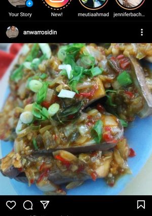 Foto resep Terong Kukus Siram Pedes Gurih