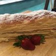 Strawberry custard pastry