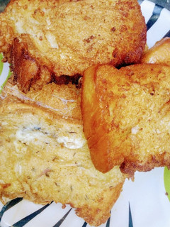A picture of Fried Bread with egg.