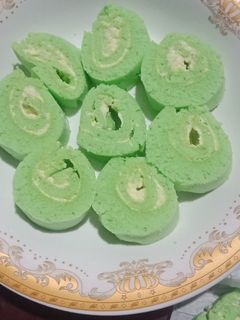 Foto resep Bolu gulung pandan kukus