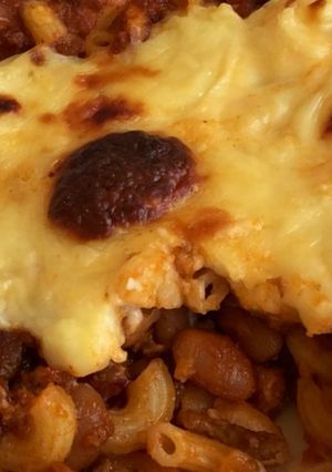 Foto resep Macaroni red bean bolognese with cheese