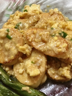 Foto resep Tofu siram saus kuning telur MPASI