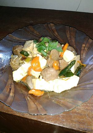 Foto resep Tumis bakso & tahu