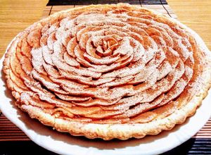 Almás-pudingos pite rózsa recept fotója