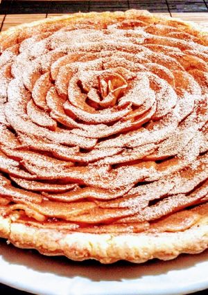 Almás-pudingos pite rózsa recept fotója