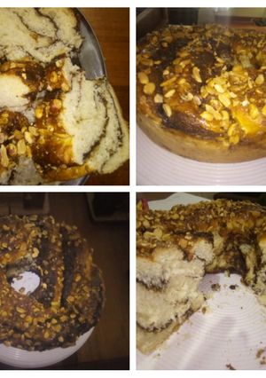 Una foto de Rosca de canela trenzada con maní